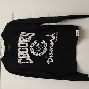 Diamond Supply Company black sweatshirt medium Crooks